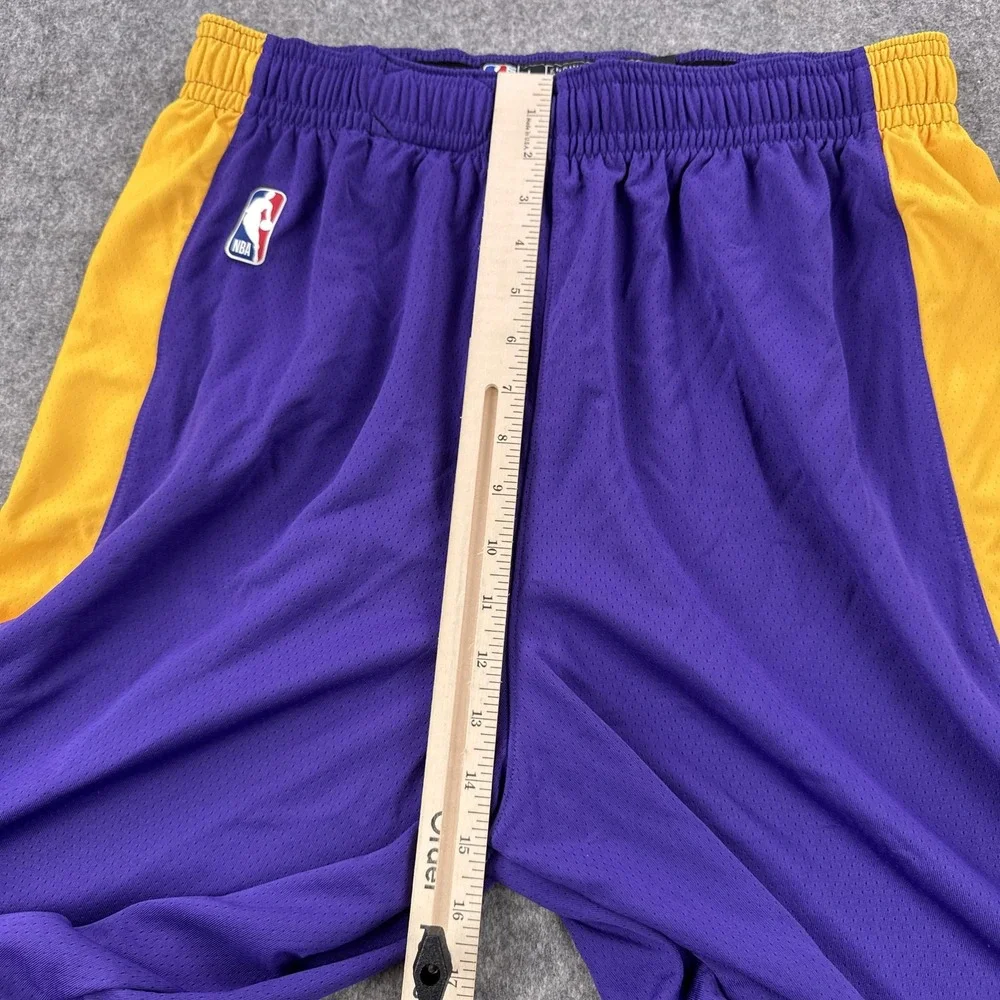 Los Angeles Lakers Shorts Mens Large Tall Purple Yellow NBA Basketball Nike